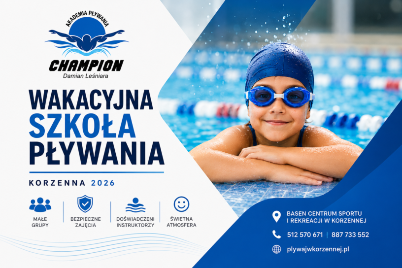 wakacyjna szkoła pływania Korzenna